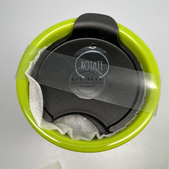 NEW Rae Dunn Swamp Sangria Ceramic Travel Mug Cup Coffee Tumbler Halloween Lime - Picture 5 of 5